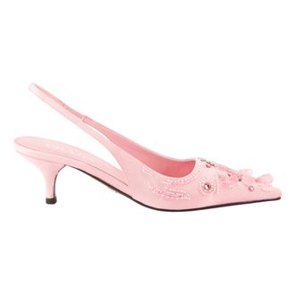 Prada Babies Satin Slingback Pomp - Dames - Schoenen - Roze - Maat: 37 1/2 EU Satijn