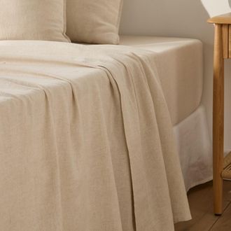 La Redoute Interieurs Plat laken in gewassen katoen/linnen, Marnie