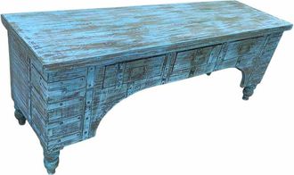 Wanderlust Deco Mueble bajo de madera artesanal 165-175x45x57h cm