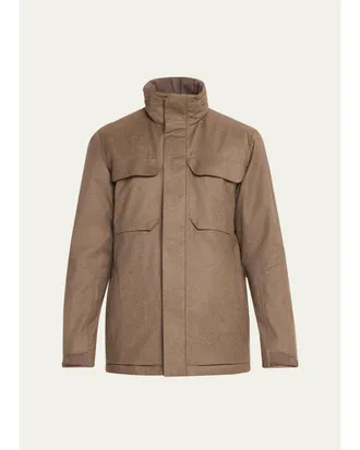 Sease Mens Wool-Cashmere Field Jacket