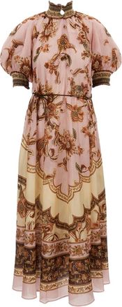 Zimmermann Multicolor Aster Billow Maxi Dress