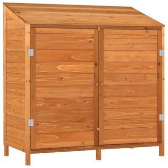 Berkfield Home Garden Shed Brown 102x52x112 cm Solid Wood Fir | Size: 102 x 52 x 112 cm