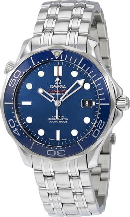 Omega Pre-owned Omega Seamaster Automatic Chronometer Blue Dial Mens Watch 212.30.41.20.03.001