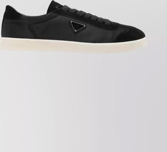 Prada suede and nylon low-top sneakers