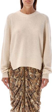 Isabel Marant Isabel Marant Womens Lylia Long Sleeve Crew-neck Sweater - Ivory Silk - Size EU 40 (Womens)