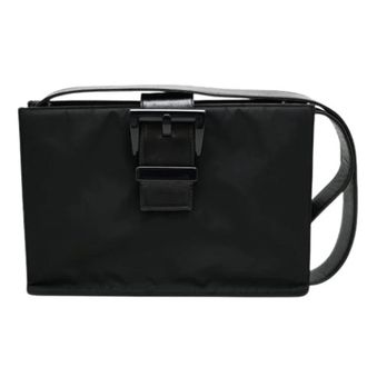 Prada Pre-owned Vintage Nylon Shoulder Bag - Heren - Pre-owned - Zwart - Maat: ONE Size Nylon