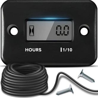 OEM Contador De Horas Digital Del Motor - Tac&oacute;metro - Reiniciable - Negro