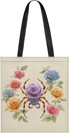 Generic Spider Rose Tote Bag for Women Men Shoulder Bags Purses Pouch Handbags