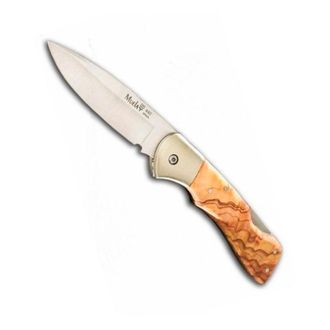 OEM Navaja Muela Serie Bx Olivo, Bx-8.ol, Cachas De Madera De Olivo Y Alpaca, Hoja De 8,5 Cm, Peso 120 Gramos + Tarjeta Multiusos De Regalo
