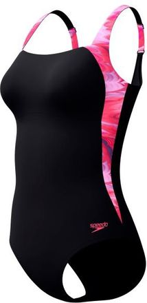 Speedo Shaping LunaLustre Printed 1 Piece Badeanzug f&uuml;r Damen | schwarz
