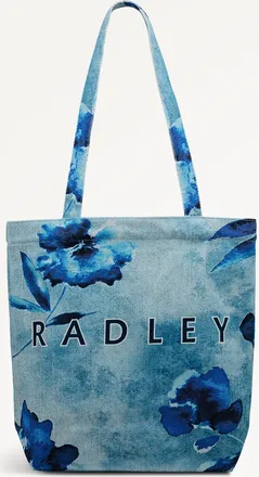 Radley London Denim Medium Open Top Tote Painterly Floral SS26 Radley London