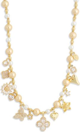 Eye Candy Los Angeles Alina Charm Necklace in Gold at Nordstrom Rack
