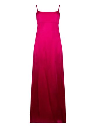 Max Mara Abito lungo con scollo quadrato - Rosa