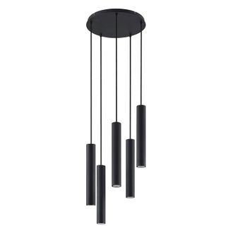 Lindby L&aacute;mpara Colgante sanad En Negro De Metal - Lindby