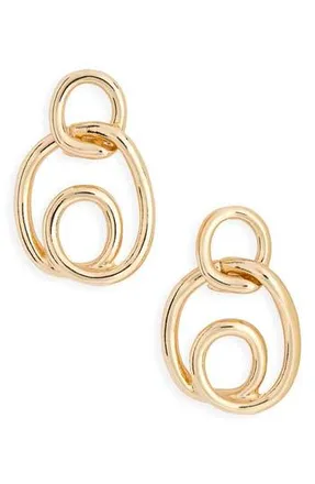 Leith Intertwined Drop Earrings in Gold at Nordstrom Rack
