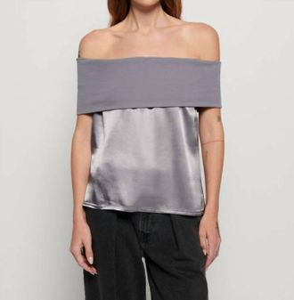Nation Ltd Vera Off The Shoulder Top In Smoke