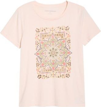 Lucky Brand Strawberry Mandala Graphic T-Shirt in Cloud Pink at Nordstrom, Size X-Small