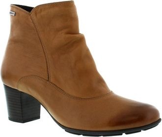 Mephisto Beige Enkellaars met Zijrits - Dames - Laarzen met Hak - Bruin - 36 EU - Schoenen
