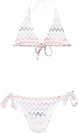 Missoni Set bikini con motivo a zigzag - Bianco