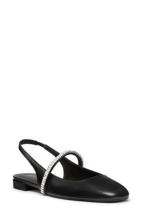 Stuart Weitzman Stefanie Slingback Flat in Black/Clear at Nordstrom Rack, Size 7