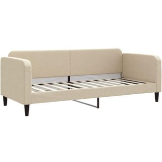 vidaXL Sof&aacute; Cama Sin Colch&oacute;n Tela Crema 80x200 Cm Vidaxl