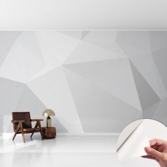 Tulup Carta Da Parati Autoadesiva - Fotomurale Adesivo - Soggiorno Moderno - Resistente - Triangoli Grigi 416x254 Cm