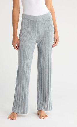Barefoot Dreams CozyChic Ultra Lite Rib Pajama Pants in Moonbeam at Nordstrom, Size X-Small