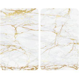 WENKO Placas Cobertoras De Vidrio Universal Oro De M&aacute;rmol