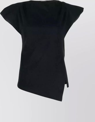 Isabel Marant cotton asymmetric boat neck short-sleeve t-shirt