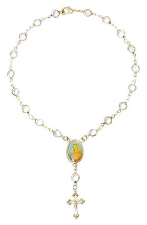 The M Jewelers NY Rosary Anklet in Silver at Nordstrom