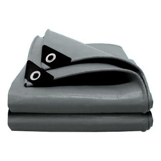 OEM Lona Protectora De Pe De 280 G/m&sup2;, 2x3 M, Cubierta Impermeable Para Madera, Con Ojales, Multiusos, Gris