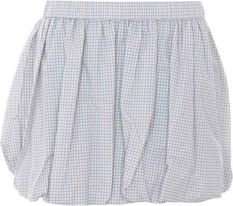 Eleh Ecru And Light Blue Mini Skirt