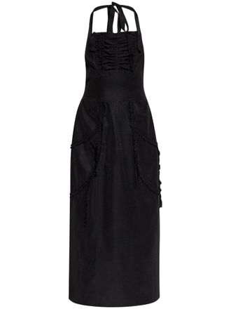 Maison Margiela ruffled apron top - women - Other fibres - OS - Black