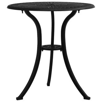 vidaXL Tavolo Da Giardino Nero 62x62x65 Cm In Alluminio Pressofuso - Vidaxl