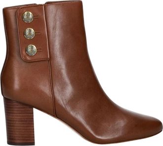 Ralph Lauren Kenndi Bt Hl-Boots-Bootie - Dames - Laarzen met Hak - Bruin - 35 EU - Katoen - Schoenen