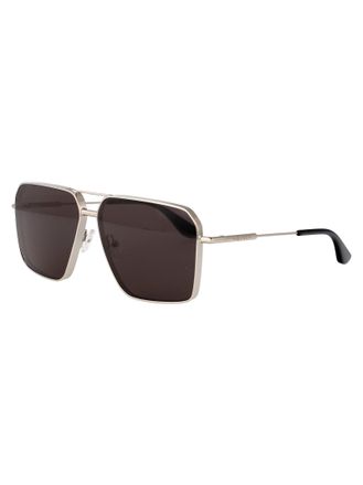 Alexander McQueen Mens Sunglasses Silver-Grey Metal Silver-Silver-Grey Silver/silver/grey