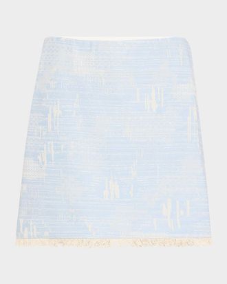 Kobi Halperin Rigby Fringe-Hem Tweed Mini Skirt