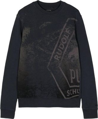 Puma graphic-print cotton-blend sweatshirt - women - Polyester/Cotton - S - Black