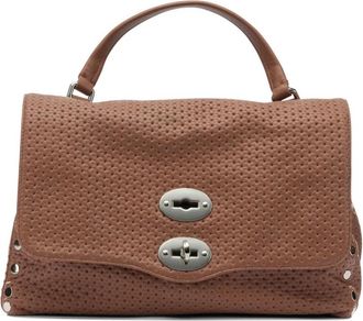Zanellato Postina Cavalla Top-Handle Tas - Dames - Handtassen - Bruin - ONE Size - Leer - Tassen