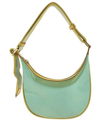 Gucci Green Canvas Sherry Line Hobo Shoulder Bag (Authentic Pre-Loved)
