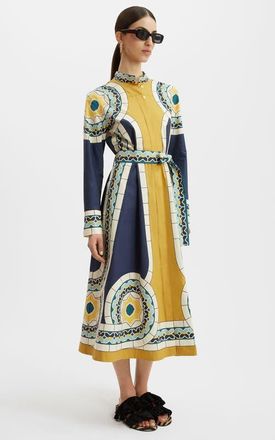 La DoubleJ Sundowner Dress in Mudejar Plac&eacute;e Blue at Nordstrom, Size X-Small It