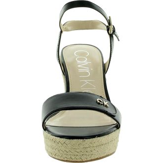 Calvin Klein HamaI Wedged Sandal Black KCHAMAL-001 Womens