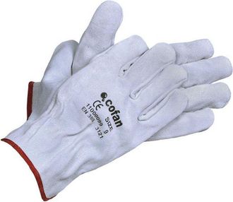 cofan Cofan - Guantes De Piel De Serraje Gris Protecci&oacute;n Y Seguridad T-9 (12 Pares)