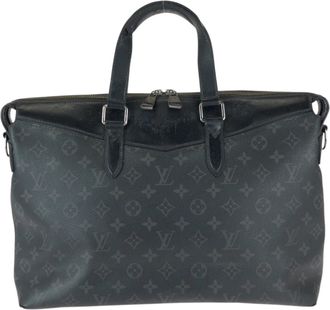 Louis Vuitton Black Pvc Leather Briefcase (Pre-Owned)