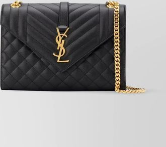 Saint Laurent envelope medium leather shoulder bag