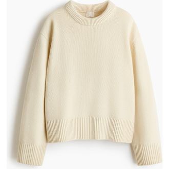 H&M Wool Jumper in Light Beige at Nordstrom, Size X-Small