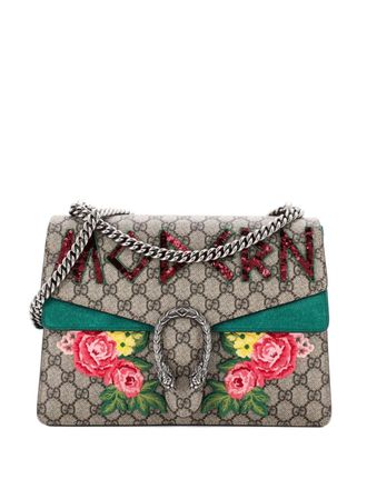 Gucci Dionysus Bag Embroidered GG Coated Canvas Medium shoulder bag - Brown