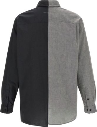 Maison Margiela Numeric Signature Two-Tone Shirt - Black