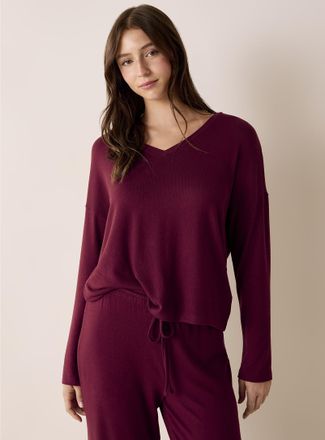 Miiyu Womens Ultra-soft plain lounge sweater
