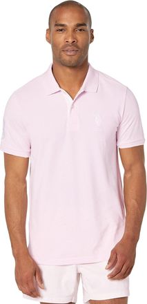 U.S.Polo Association Slim Fit Big Horse Polo with Stripe Collar Primary Pink XL